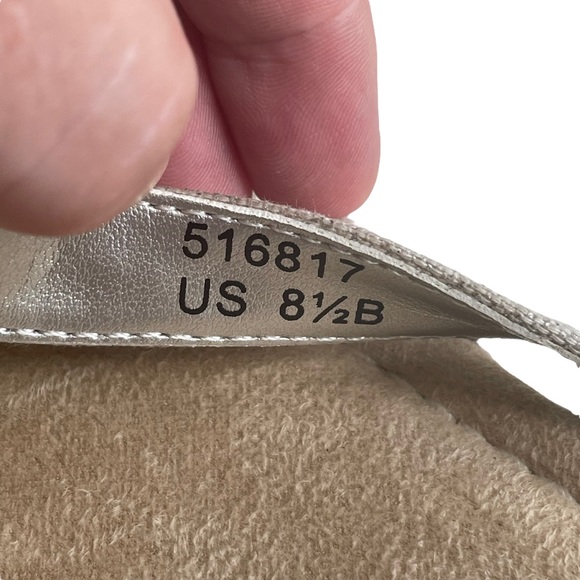 Lands End Womans Platform Wedge Espadrille Strappy Sandal Silver Metallic US 8.5 - Picture 15 of 15